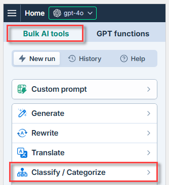 Select Classify