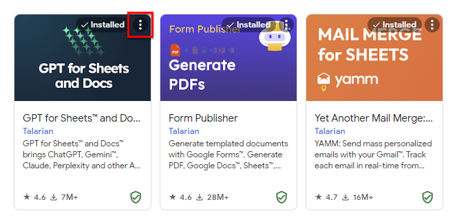 Open add-on options